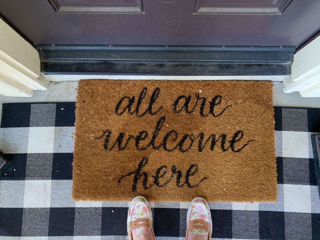 A door mat that welcomes everyone